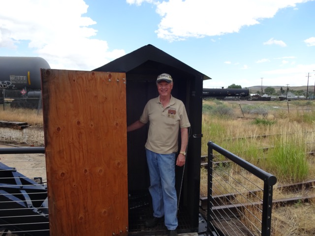 Not an outhouse, its the control hut on the turntable