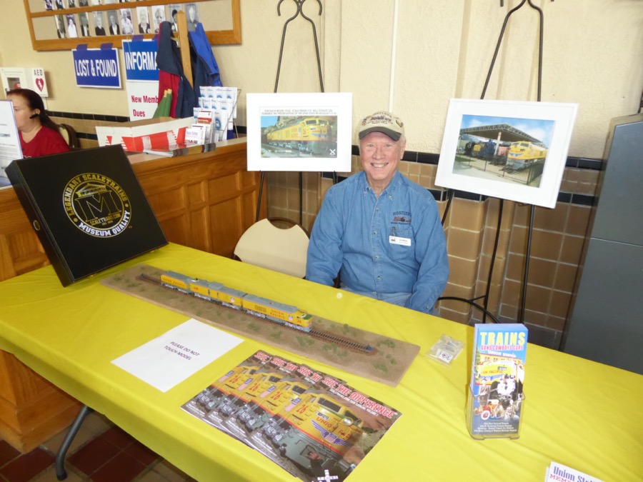 Lee Witten at the Scale Trains display table.  They sent a museum quality model of the new Turbine.