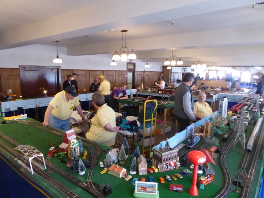 Larger gauge trains were upstairs in the Old Timers Room